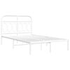 vidaXL Bed Frame White Steel 47.2 x 78.7 in Bed Frame Rectangular