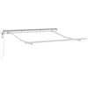 vidaXL Awning Frame Retractable White 8.20 x 6.56 ft Metal