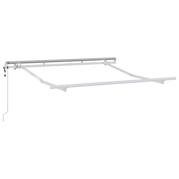 vidaXL Awning Frame Retractable White 8.20 x 6.56 ft Metal
