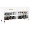 vidaXL Shoe Bench White Engineered wood Medium Shoe Storage Bench