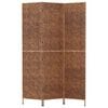 vidaXL Room Divider 3-Panel Brown 48.0x70.9" Water Hyacinth