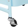vidaXL Storage Trolley 3-Tier Blue 16.5x16.3x30.3" Steel
