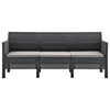 vidaXL Garden Sofa Anthracite Polypropylene with rattan look Standard size