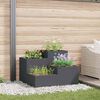 vidaXL Garden Planter Anthracite 80 x 80 x 60 cm Steel