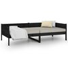 vidaXL Day Bed Black Solid Pine Wood Twin