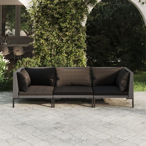 vidaXL Garden Lounge Set Dark Grey