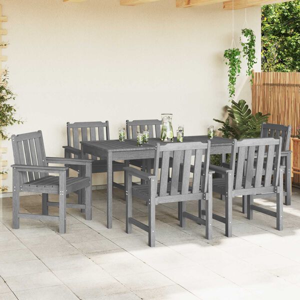 vidaXL Garden Dining Chair 6 pcs Light Grey 65.5 x 55.5 x 88 cm