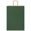 vidaXL Paper Bags 250 pcs with Handles Green 32x17x44 cm