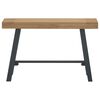 vidaXL Bench Brown and Black Solid Teak Wood 31.5 in Durable Bench