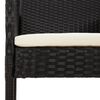 vidaXL Garden Chair Set of 2 Black Poly Rattan Standard Durable