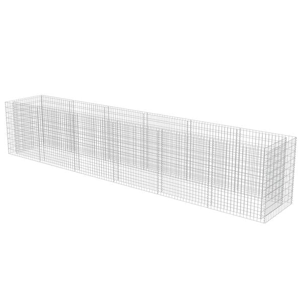 vidaXL Gabion Raised Bed Silver Galvanized steel 21.3x35.4x39.4 in