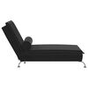 vidaXL Massage Chaise Lounge Black