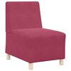 vidaXL Modular Sofa Unit Armless 3 pcs Wine Red