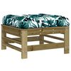 vidaXL Garden Footstool Pine Impregnated pine wood Small Modular