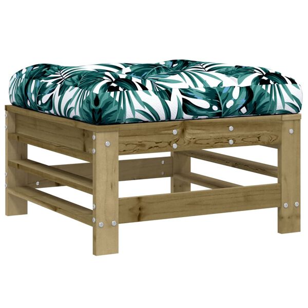 vidaXL Garden Footstool Pine Impregnated pine wood Small Modular