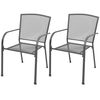 vidaXL 3 Piece Patio Dining Set Steel Anthracite
