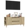 vidaXL TV Cabinet Sonoma oak Engineered wood, solid eucalyptus wood Medium