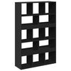 vidaXL Bookcase Black Engineered wood Medium Bookcase Rectangular
