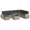vidaXL Garden Sofa Set Light Grey PE Rattan Large Modular