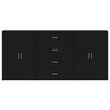 vidaXL Sideboard Black Engineered Wood Medium Living Room Storage