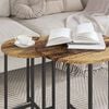 vidaXL Side Table Set 2 pcs Old Wood and Black