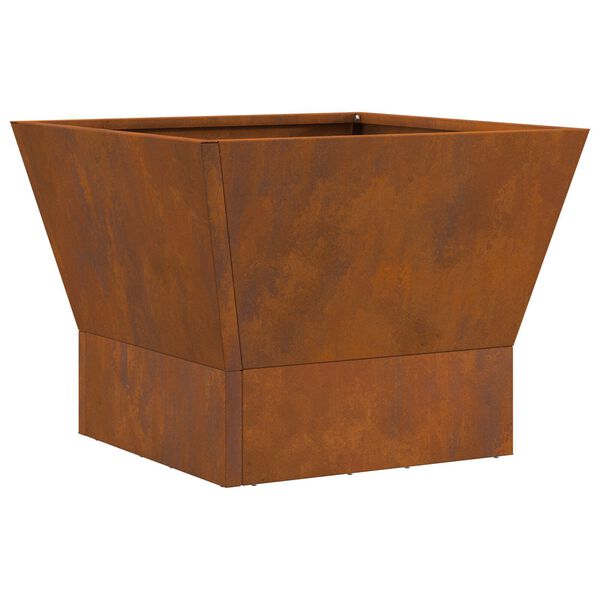 vidaXL Fire Pit Brown 15.75 x 15.75 x 13.78 in Steel
