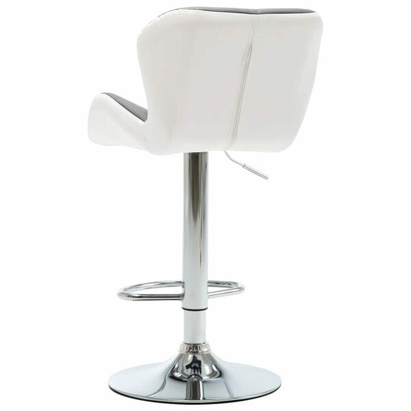 vidaXL Bar Stool Grey 17.32 x 18.90 x 41.54 in Faux Leather