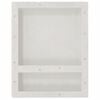 vidaXL Shower Niche with 2 Compartments Matt White 16.1"x20.1"x3.9"