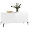 vidaXL Coffee Table High Gloss White Engineered wood, Metal