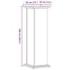 vidaXL Plant Stand Grey sonoma Engineered wood Tall Decorative Inlays