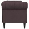 vidaXL Chesterfield Sofa Dark brown Polyester, plywood, solid wood
