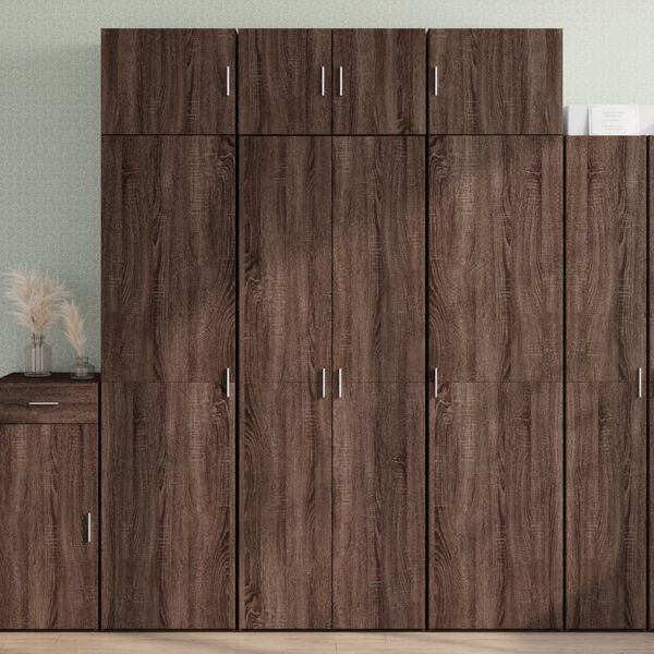 vidaXL Highboard Brown Oak 27.6"x16.7"x72.8" Engineered Wood