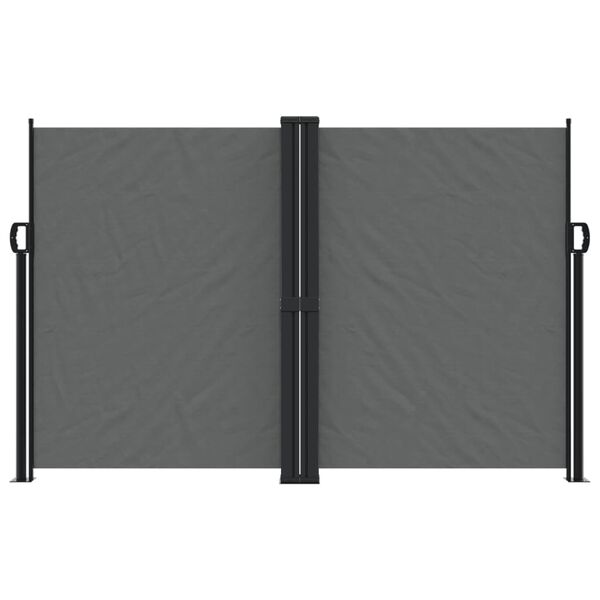 vidaXL Retractable Side Awning Anthracite 100% polyester with PU coating