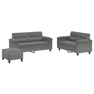 vidaXL Sofa Set Dark Grey