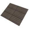 vidaXL Decking Tiles 6 pcs WPC 23.6"x11.8" 11.6 ft&sup2; Dark Brown