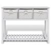 vidaXL Sideboard White MDF, Paulownia wood