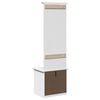 vidaXL Hallway Cabinet White Solid Pinewood, Engineered Wood, Metal Medium