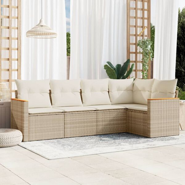 vidaXL Garden Sofa Set Beige