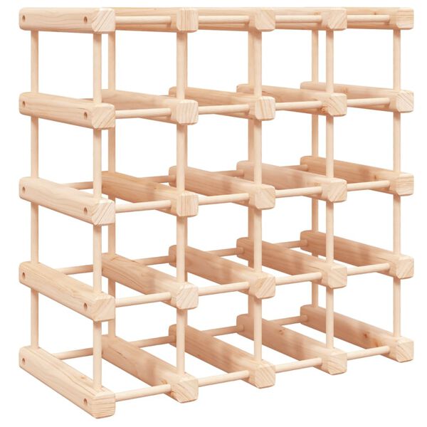 vidaXL Wine Rack for 20 Bottles 18.3x9.1x18.3" Solid Wood Pine