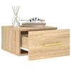 vidaXL Wall-mounted Bedside Cabinet Set of 2 Sonoma oak Engineered wood
