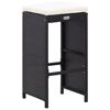 vidaXL Garden Bar Set Black