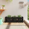 vidaXL Garden Raised Bed Black Solid Pine Wood 39.4 x 11.8 in
