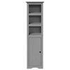 vidaXL Bathroom Cabinet Grey Solid pine wood, engineered wood, metal
