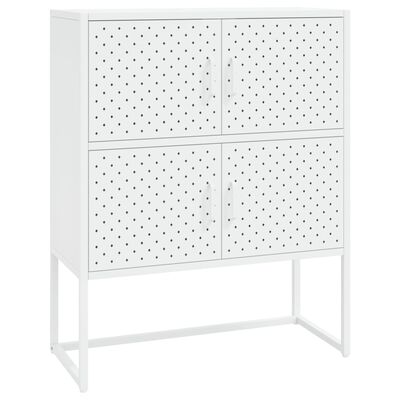 vidaXL Highboard White 31.5"x13.8"x39.4" Steel