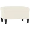 vidaXL 3-Seater Sofa with Footstool Cream 70.9" Velvet