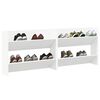 vidaXL Wall Shoe Cabinet 2 pcs White 31.5"x7.1"x23.6" Engineered Wood