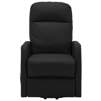 vidaXL Stand-up Massage Recliner Black Faux Leather