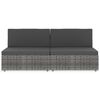 vidaXL Garden Sofa Gray and anthracite