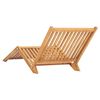 vidaXL Sun Lounger Teak Teak hardwood Standard Collapsible Sun Lounger