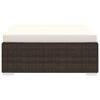 vidaXL Footrest Brown PE Rattan Durable Footrest Square Modern